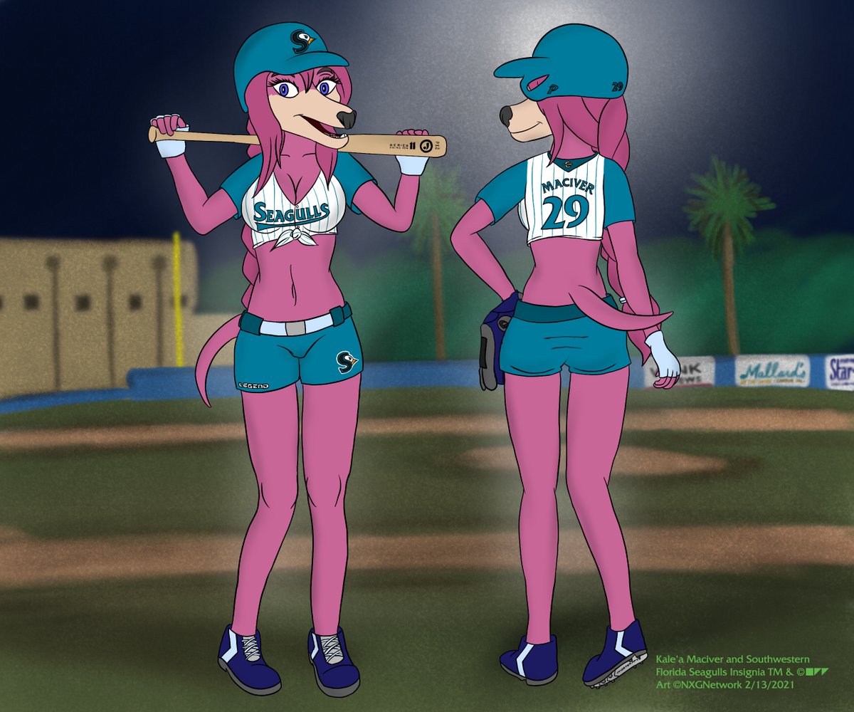 mattderojas's tweet photo. Girls in baseball outfits are apparently a thing lately. Good thing Kale‘a already loves the sport. (This is basically a more "on-field" version of her trademark default outfit.) #NextGeniverse @NextGenimation https://t.co/6q1vvupdJZ