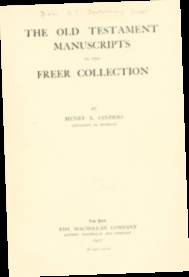 {Read/Download} The Old Testament manuscripts in the Freer collection ...