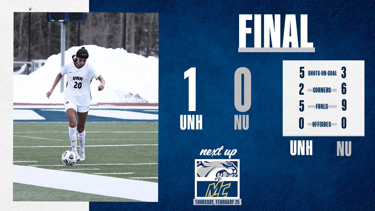 Wildcats Win!! Freshman Alivia Kelly scores the game-winning goal in the 1-0 season-opening win versus Northeastern at Wildcat Stadium! #BeTheRoar #AEWSOC
