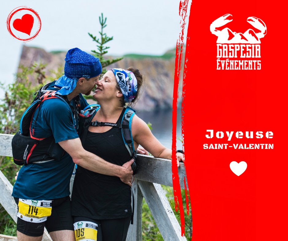GaspesiaEvents's tweet photo. ❤️Joyeuse Saint-Valentin à tous les amoureux de la famille Gaspesia, de la Gaspésie et du sport d'endurance!

Clin d'oeil à nos modèles 2021, Cédric et Julie de Rimouski!😍

#stvalentin #gaspesia #utg100 #marathongaspesia #gfforillon #g100mtb https://t.co/bUjlxcDstj
