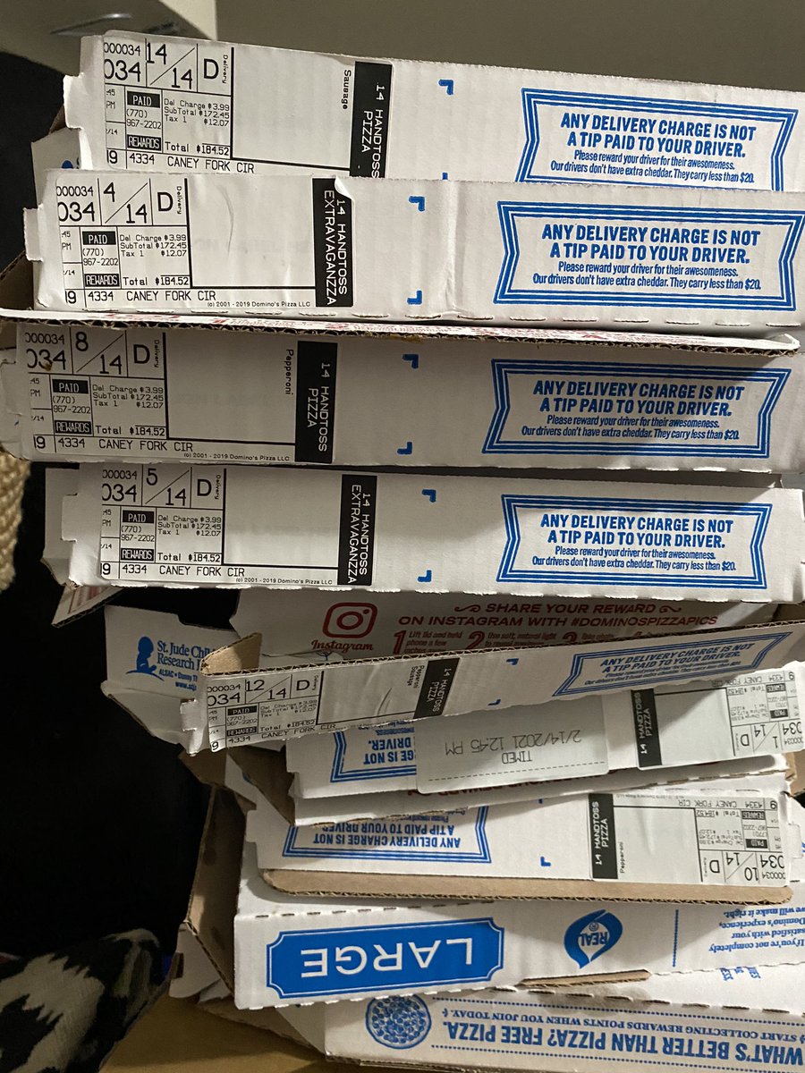 GradySutton's tweet photo. You know your having a good college home group when you cross the 10-pizza threshold!! @Christ_Place #BandedTogether https://t.co/Pa1phuSKM4