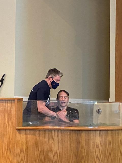 Sometimes I get sidetracked by base hits and bounce outs, free throws and fouls, touchdowns and tackles . . . And I forget about what matters more like baptisms and Bibles. Excited for and proud of my son always - but even more so today!
