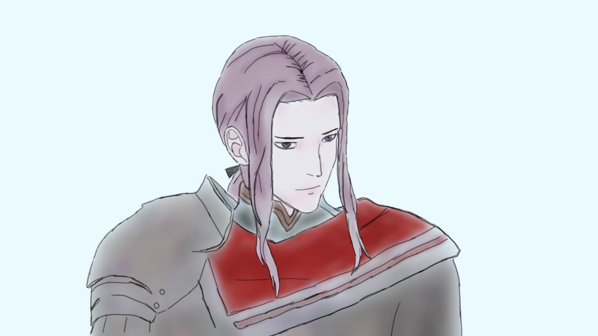 CLAUDEV0NRlEGAN's tweet photo. // I have zero talent but 💯 love for Jeritza (when I say zero talent I mean this is my first attempt at tracing and colouring digitally so feel free to roast me to hell and back) https://t.co/HNoeMZkjq8