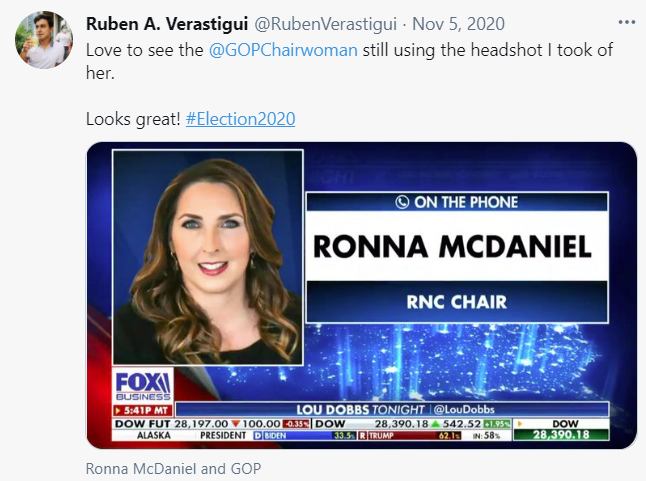 RV did a headshot for Ronna McDaniel, GOP Chairwoman