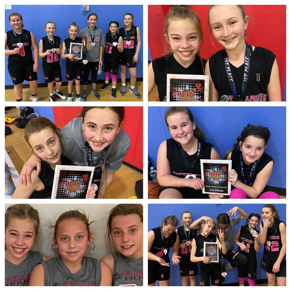 Great Tourney Win this weekend!!  Powerhouse Hoops 2028 Pink took first place at the Agape Cupid Classic playing up in the 6th grade division!! ❤️❤️❤️🏀🏀🏀 Awesome Job Girls!!  💪💪💪 Go Powerhouse!!  <a href="/kerrydarting/">dartingbasketball</a> <a href="/MissouriPhenom/">Phenom Basketball</a> <a href="/JrAllStarBB/">Jr. All-Star Girls Basketball</a>