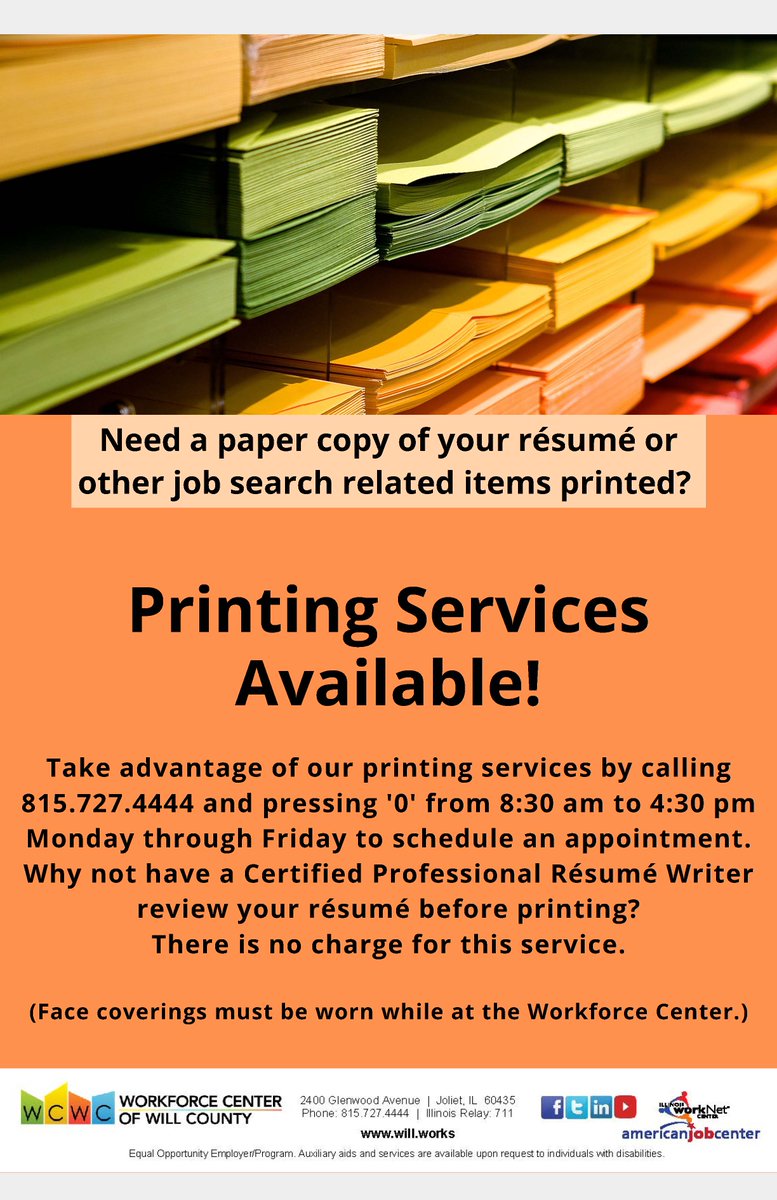 Workforce Center of Will County tweet media