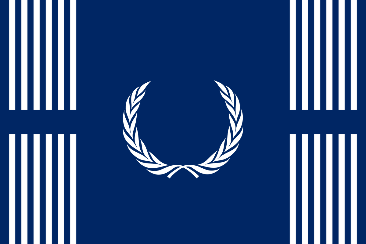 MIDDLESEX COUNTY: Okay so this is the worst flag I've ever seen in my life. Every time you look at it it gets worse. So I took the laurel wreath (?), trashed everything else, added 24 lines (+wreath) for the municipalities, and added negative space for the Raritan river.