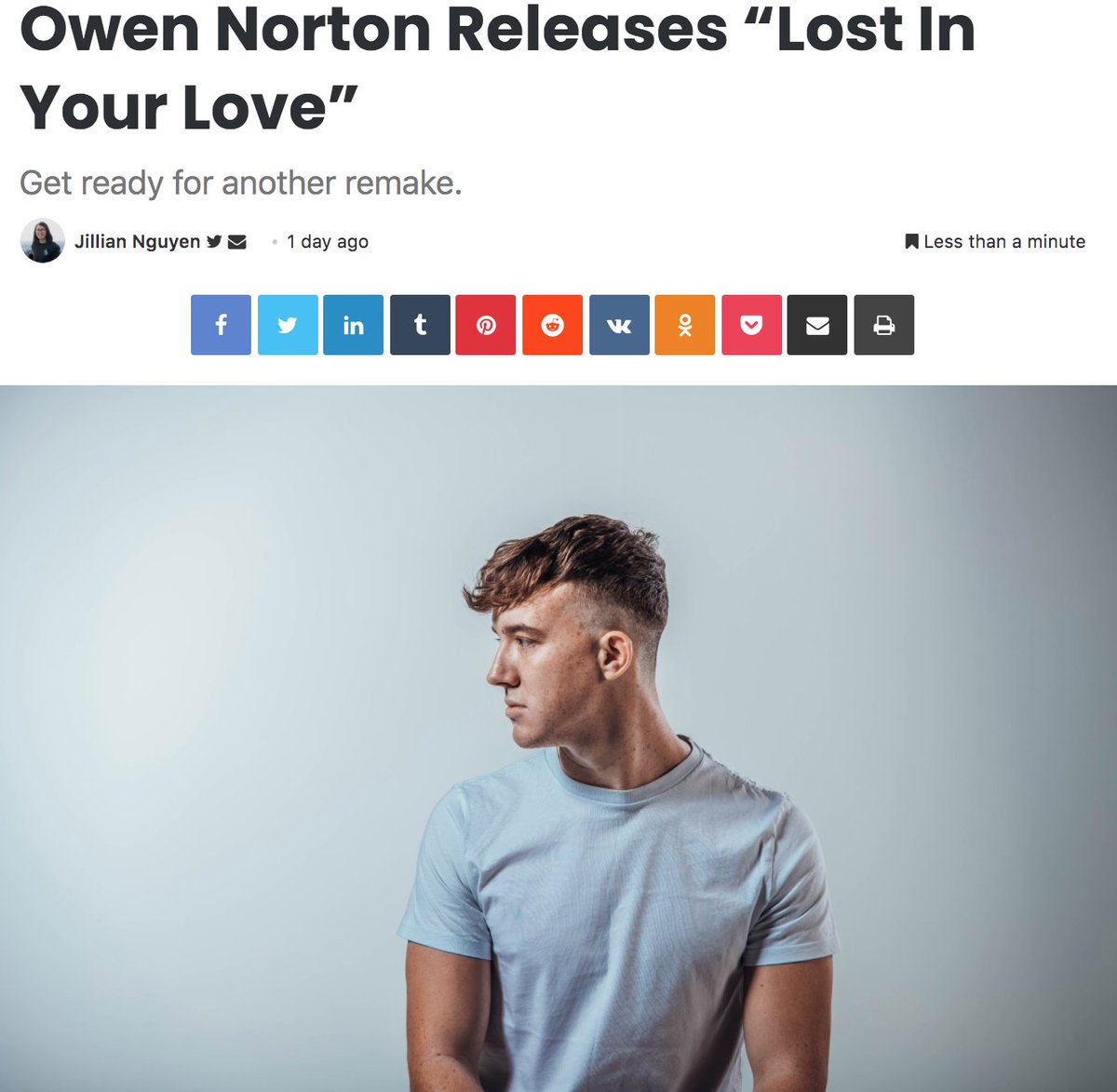 Time and time again, <a href="/OwenNorton/">OWEN NORTON</a> impresses with his ability to transform our favorite tracks with his own twist. This Friday was no different with the DJ reworking Redlight's "Lost In Your Love."

oneedm.com/edm-releases/o… via <a href="/oneedmnetwork/">ONEEDM</a>