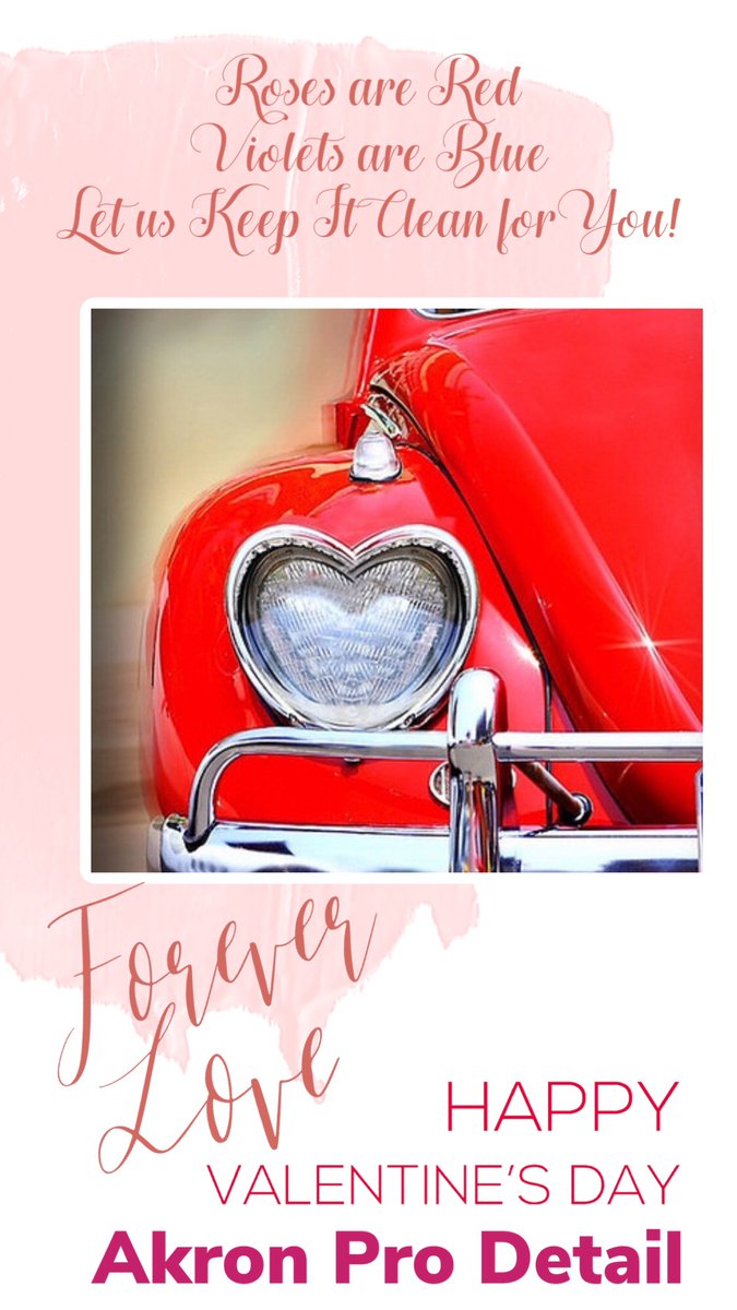 We ❤️ our customers! 
Hope you all have a very 
Happy Valentines Day! 💘

Book online at ... 
Akronprodetail.com

#detailbookie