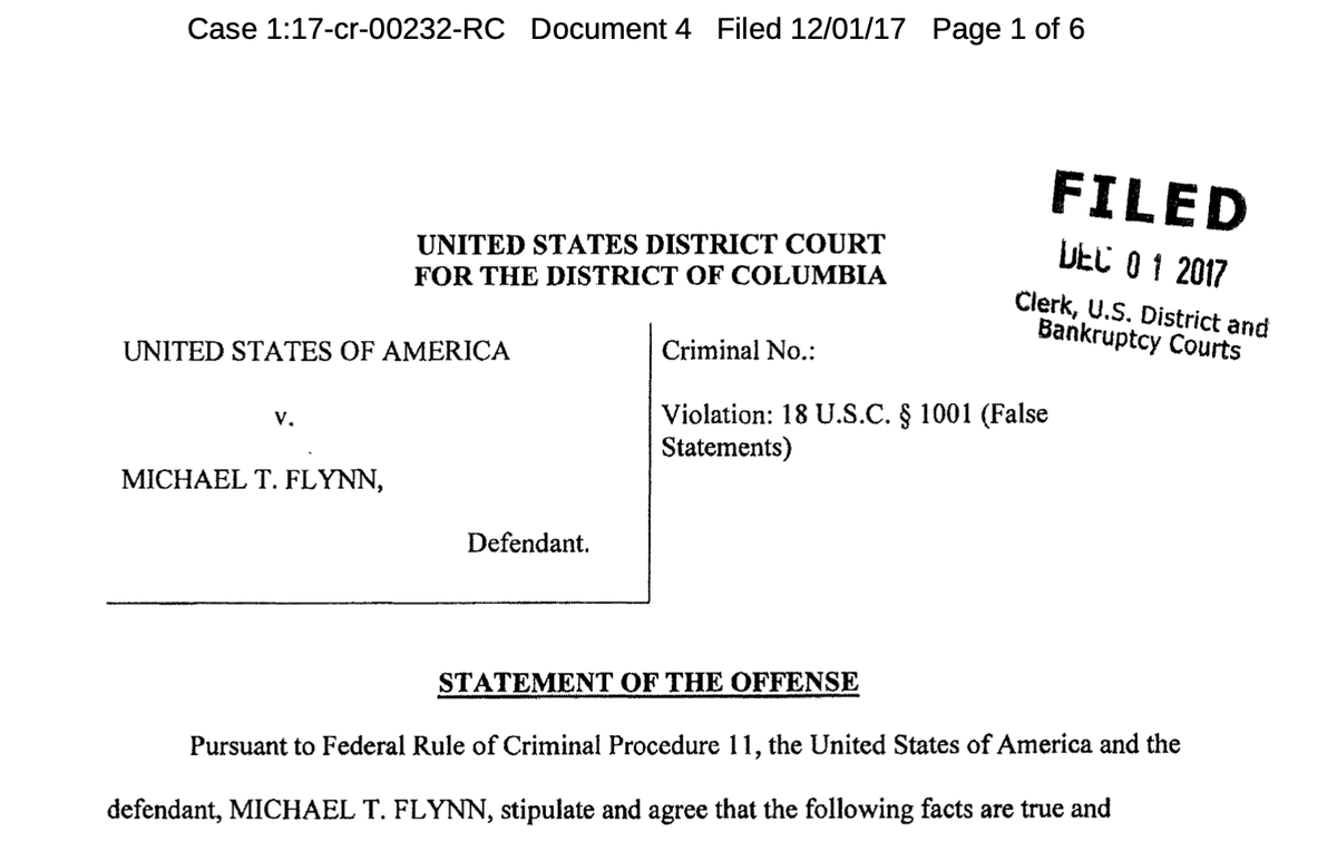 Almost as quickly, Mueller struck again getting a plea deal out of Flynn - the key to so many treasonous acts. The panic that set in was palpable among The Bad Guys. So they deployed yet more propaganda.  https://www.justice.gov/file/1015126/download
