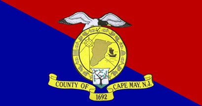 CAPE MAY COUNTY: Did you know you can have a decent idea and then ruin it with random seagulls and ribbons all over the place? The angle of the text really stresses me out but I don't have the design skills to tilt it.