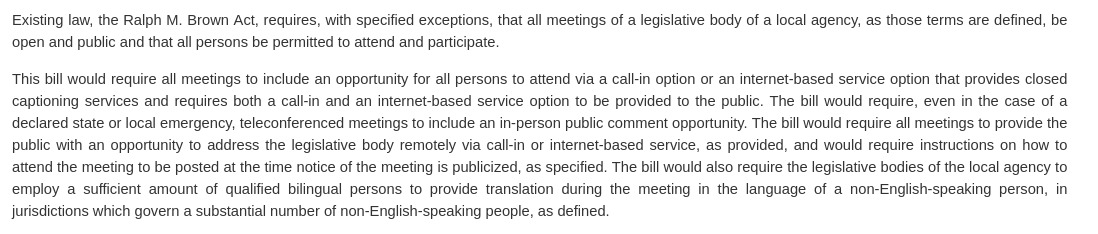 Important thread by a houseless Angeleno made able to participate in public meetings for the 1st time by remote comment.

A powerful argument in favor of @VoteAlexLee2020 and @AsmGarcia's #AB339, which would require remote participation even after COVID.

leginfo.legislature.ca.gov/faces/billNavC…