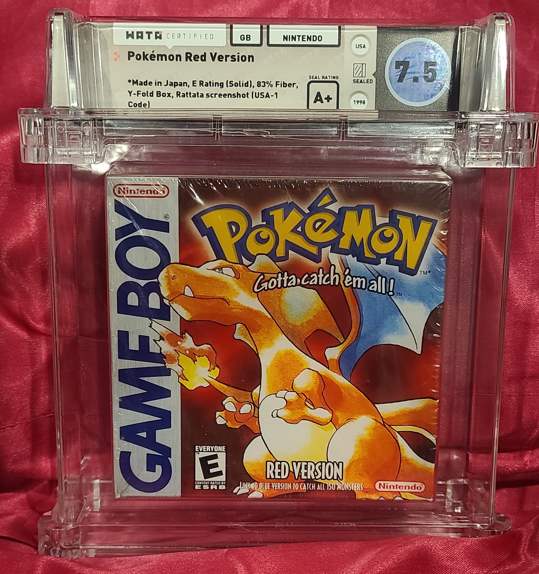 Nintendo GAME BOY Pokemon Red Version 1998 SEALED BOX!! Complete!!