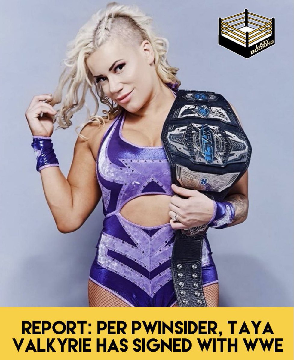 REPORT: Per @PWInsidercom, Former @IMPACTWRESTLING Knockouts Champion @TheTayaValkyrie has signed a contract with @WWE . Will she show up at @WWENXT TakeOver tonight? Powered By: @a2dradio_com #WWE | #TayaValkyrie | #WWEUniverse | #BreakingNews | #NXT | #NXTTakeOver