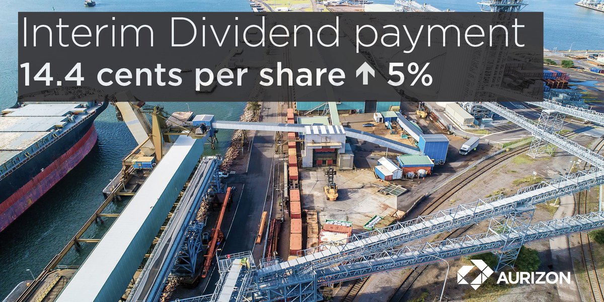 Aurizon (@aurizon_) on Twitter photo $AZJ announces 2021 half year results, 14.4 cps interim dividend to investors, up 5% on prior comparable period  #ausbiz goo.gl/VoUWhv $AZJ announces 2021 half year results, 14.4 cps interim dividend to investors, up 5% on prior comparable period  #ausbiz goo.gl/VoUWhv