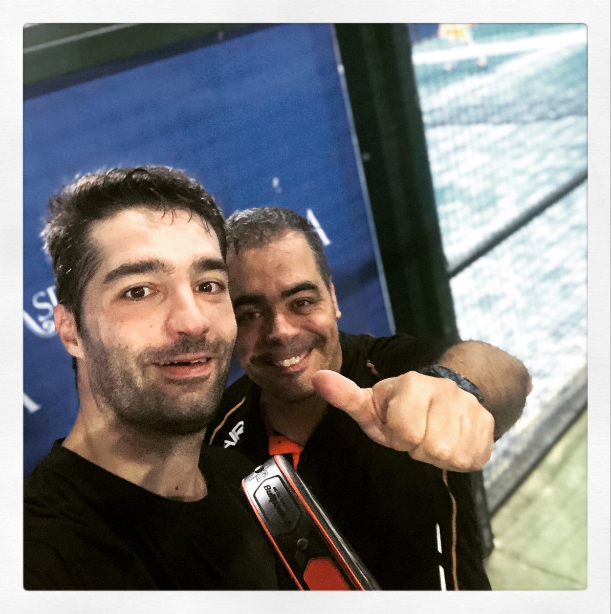 SVidrie's tweet photo. Porque es un placer jugar con el....y cada vez avanzamos más!!! No importa donde empezemos, si no donde acabamos peleando @de01pera #padeltime #maspadel #bolaABola #alphapadel #padeltraining #pozo https://t.co/uy2uT8BKd1