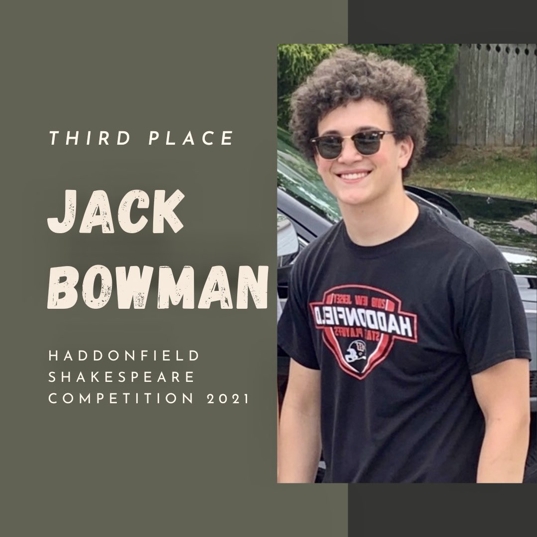 Congratulations to this year’s <a href="/HaddonfieldHS/">HMHS</a> Shakespeare Competition winners! 

🥇Joseph Keegan
🥈Jack Eyles
🥉Jack Bowman 

Bravo, all! Joseph K. and Jack E. will advance to the <a href="/ESU_US/">The English-Speaking Union of The United States</a> Princeton Virtual Competition!