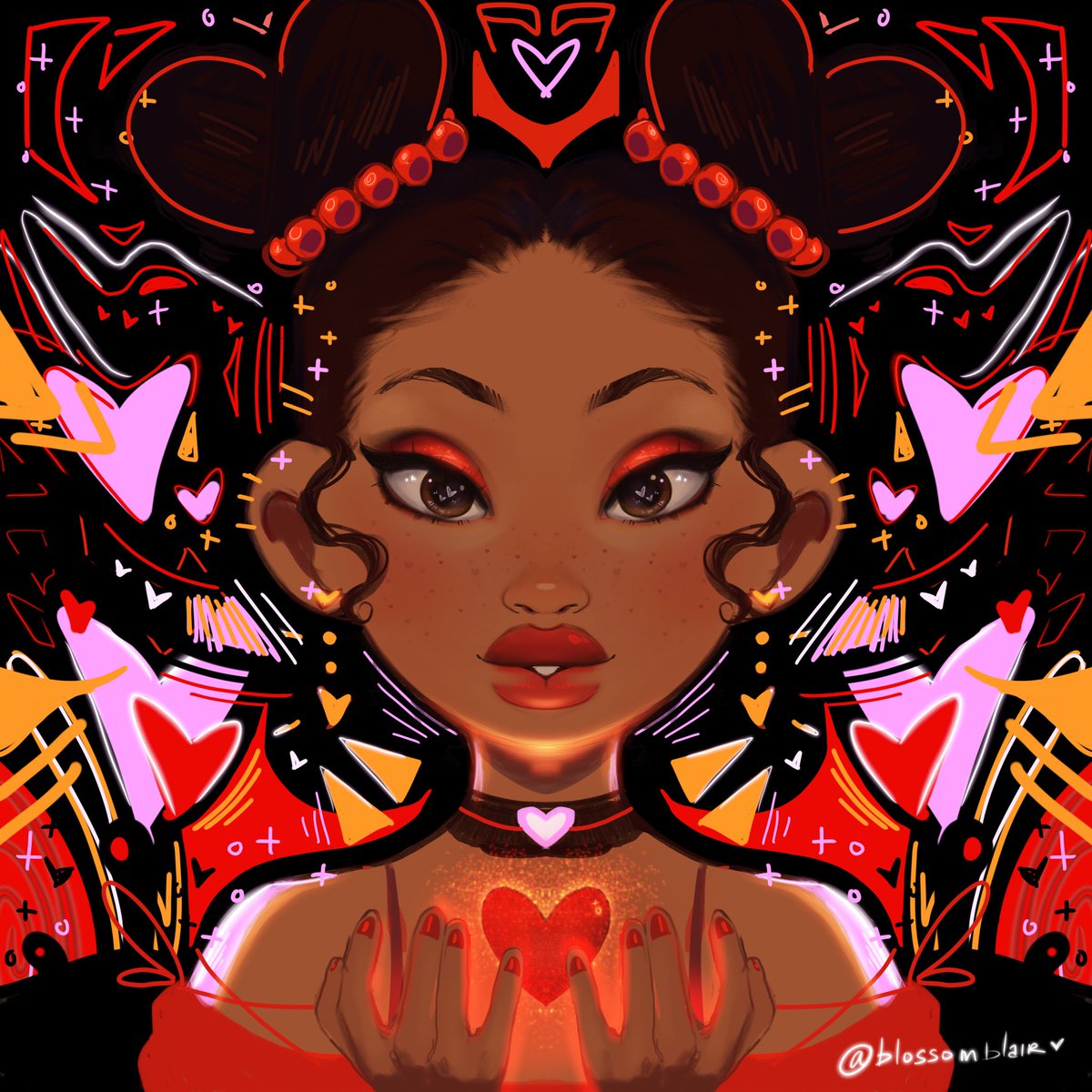 blossomblairr's tweet photo. happy heart day ❤️ // i couldn’t choose which color way I liked best https://t.co/kPeXkCQ5q4