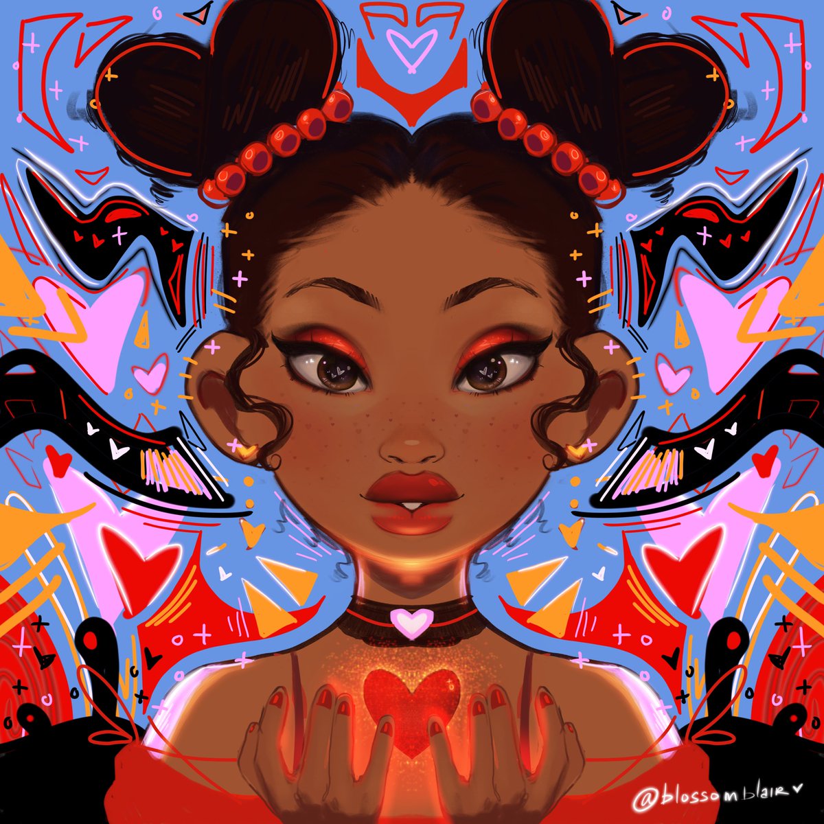 blossomblairr's tweet photo. happy heart day ❤️ // i couldn’t choose which color way I liked best https://t.co/kPeXkCQ5q4