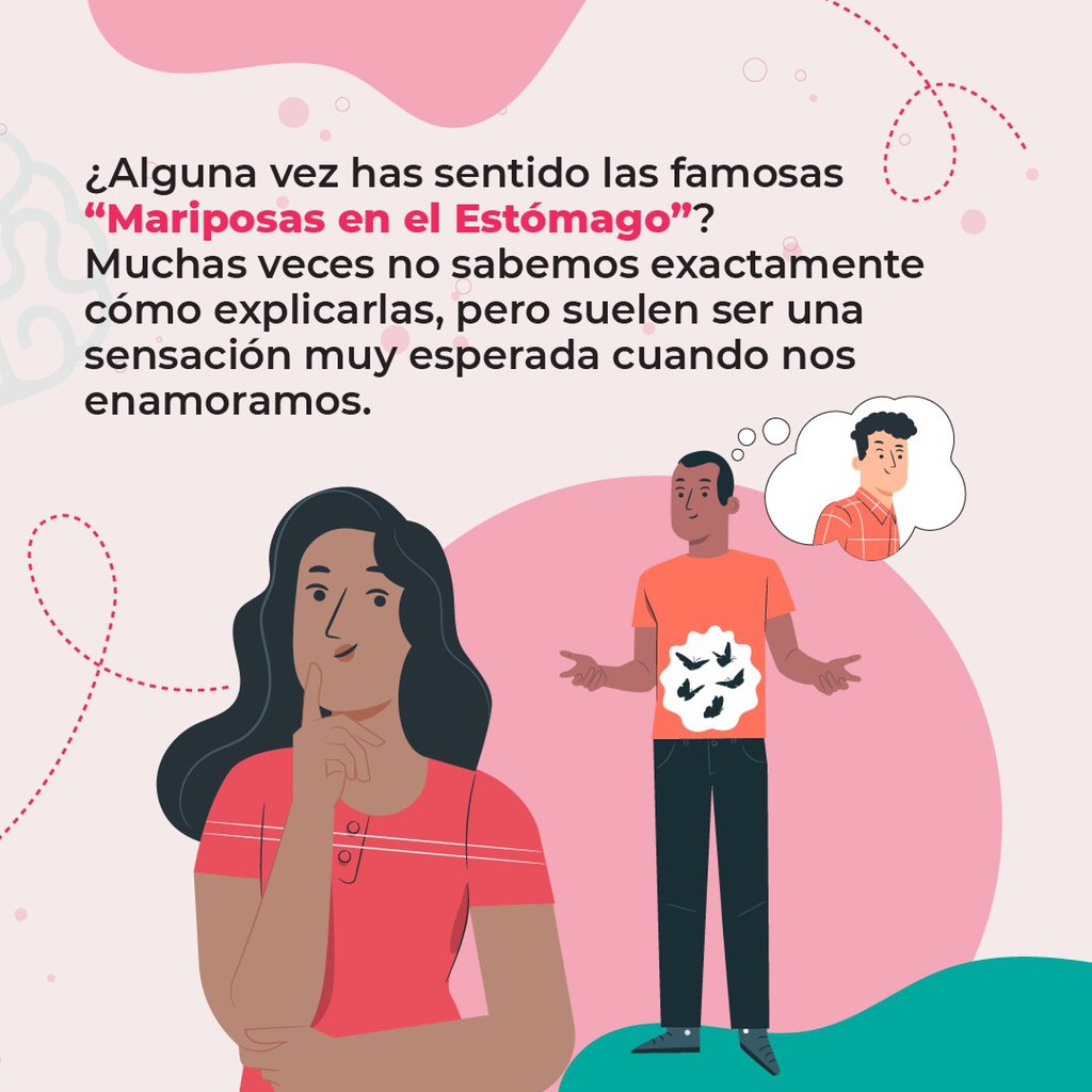 rehabilitarte18's tweet photo. #14Feb | ¡Feliz día del amor y la amistad! A propósito de esta celebración, queremos contarles cómo se producen esas famosas “mariposas en el estómago” cuando las personas se enamoran. 🥰 1/2 https://t.co/7rOe0Y55au