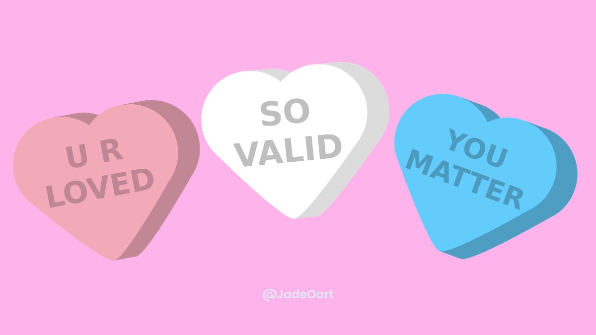 JadeOArt's tweet photo. Trans love is beautiful. Self love is beautiful. You are worthy of love. You are valid. You matter. 💜🏳️⚧️ #TransLoveIsBeautiful https://t.co/SbkLmvcc5o