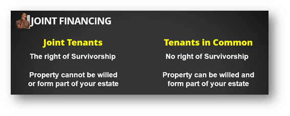 Again I am not a financial advisor or lawyer so speak to one about the implications of doing so. They may tell you about things like this … Joint Tenants or Tenants in Common? Your lawyer will present you with this option when you are going through the house purchase process: