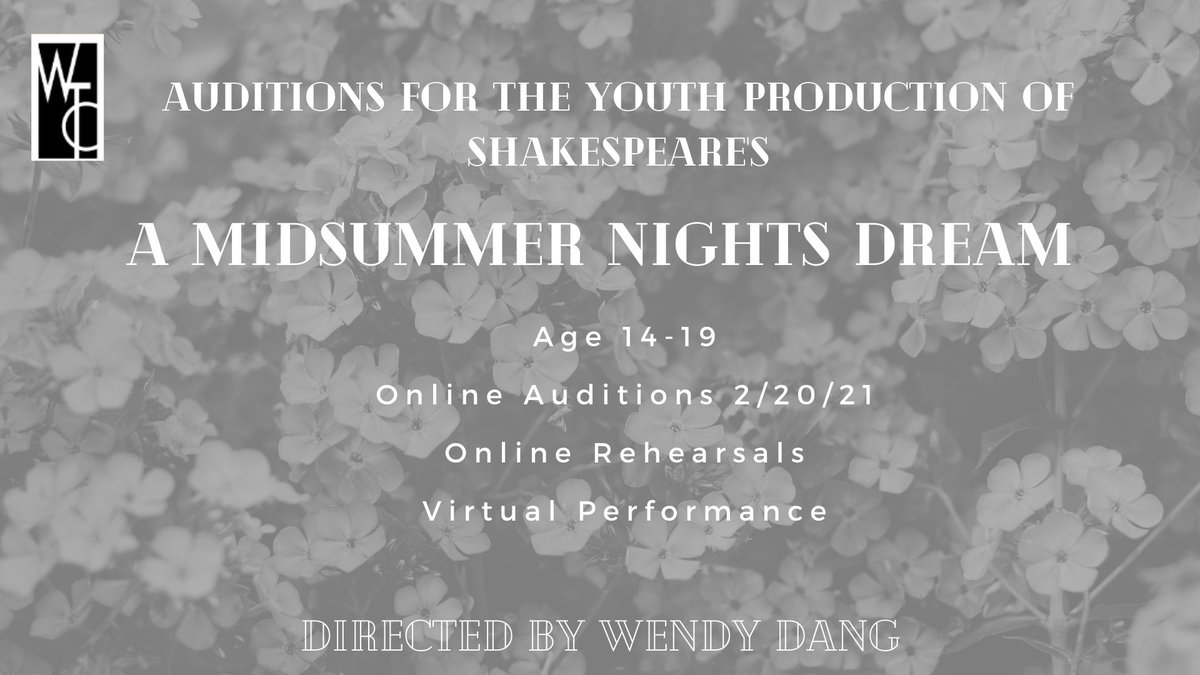 BoxWtc's tweet image. Auditions will be over Zoom on Saturday, February 20th, 2021. Schedule your appointment here: calendly.com/theboxgateway/…

Seeking anyone ages 14-19