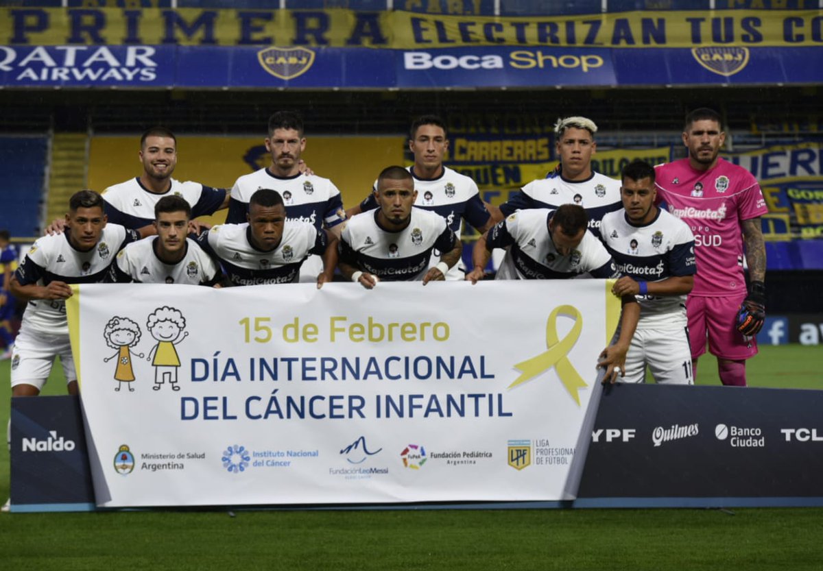 El Día Internacional del Cáncer Infantil que se conmemorará este lunes 15 de febrero: En La Bombonera, <a href="/BocaJrsOficial/">Boca Juniors</a> y <a href="/gimnasiaoficial/">Club de Gimnasia y Esgrima La Plata</a> se sumaron a la campaña de concientización 💪 
¡Sumate vos también! 🙌

<a href="/fupeaok/">Fundación Pediátrica</a> <a href="/fundacionmessi/">Fundación Leo Messi</a> @msalnacion <a href="/inc_argentina/">Instituto Nacional del Cáncer</a>