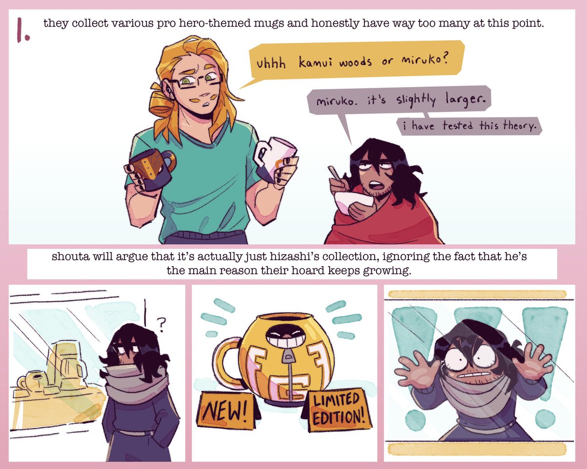 fernsnailz's tweet image. happy valentine’s day everyone, i am using today as an excuse to share some extremely specific erasermic headcanons i have because why not