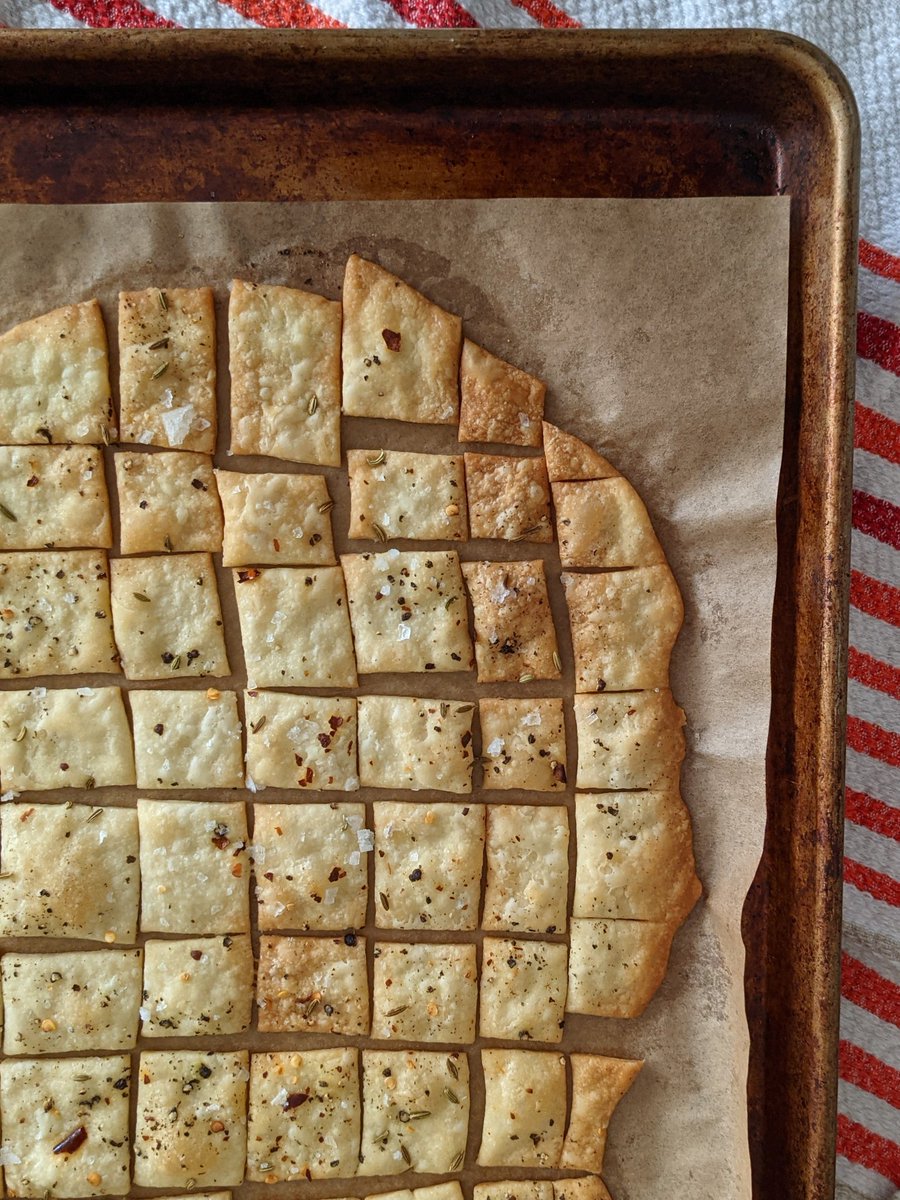 primopezzo's tweet image. Tahini brownies and spicy fennel crackers. Happy Valentine's Day ♥️