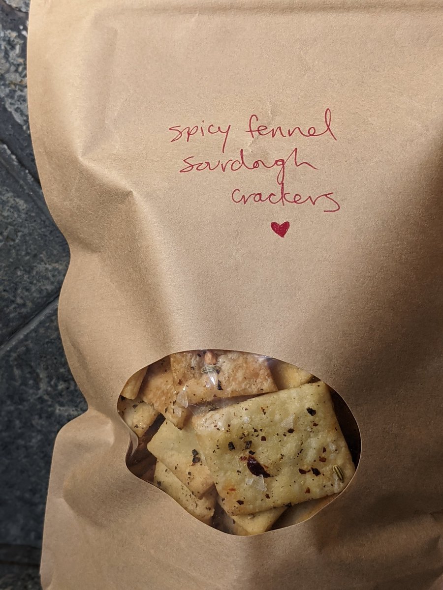 primopezzo's tweet image. Tahini brownies and spicy fennel crackers. Happy Valentine's Day ♥️