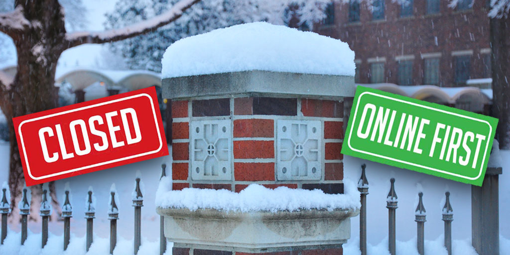 The CBU campus will be closed Monday, February 15 due to inclement weather. CBU will operate in "Online First” mode — online &amp; hybrid classes will continue online; in-person classes will go online if possible. Check CBU email for more info! Stay safe out there, Bucs!