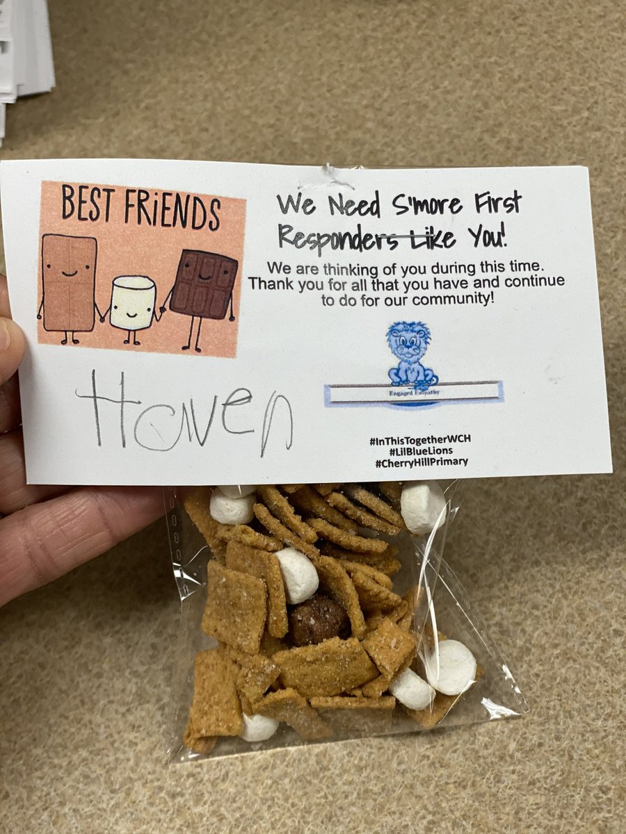 WCHCS's tweet photo. As #EngagedEmpathy is a core component of what we want to teach our Blue Lions, Cherry Hill exemplified this foundational skill by learning the hardships they have been through and working to find a way they could engage them in a positive way.
#InThisTogetherWCH
#ValentinesDay https://t.co/6psHPUsBhJ