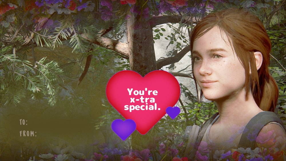 RetiredGamerz's tweet photo. It's that time of year again! I whipped up some digital Valentine's cards featuring Abby and Ellie from The Last Of Us Part II! "Abby" Valentine's Day! <3

~@peachio 

#TLOU2 #ps4 #valentinesday2021 #valentinesday2021 https://t.co/WQbYcavJPM