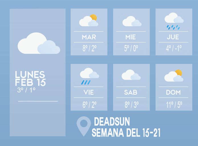 DeadsunU's tweet photo. TIEMPO EN DEADSUN.

Semana 15-21 Febrero. https://t.co/VFkAiyBUFt