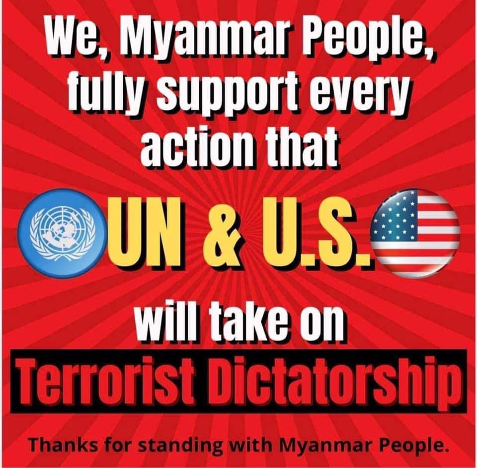 ❗️Justice for Myanmar
❗️Our rights are violated 
❗️We want Democracy, Help us NOW!
❗️Save our leaders, future and hope
❗️Respect Our Votes
❗️Reject Military Coup 
❗️We need your urgent help. SOS! #WhatsHappeningInMaynmar 
#CyberSpeechFreedom #RejectTheMilitary