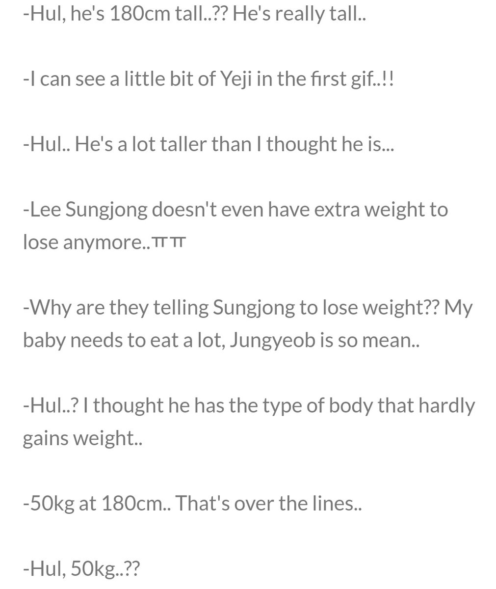 Woollim made sungjong lose A LOT of weight (this became very known to the public during The Eye era) --> more sources in next tweet in thread