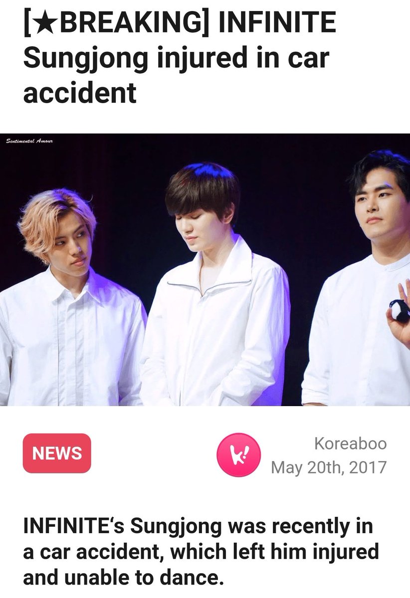 In 2017 sungjong got in a car accident. Woollim didn't release a statement at all and fans found out bc sungjong was sitting in a chair at an event two days later, instead of dancing with the other members.