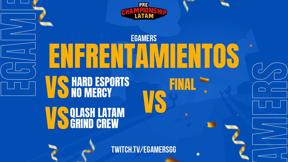 #PCL • En vivo 🔴

¡Ven a acompañarnos a conocer al primer campeón! 🤩

📺 • twitch.tv/eGamersGG
🎙️ • @carrascoosaa &amp; <a href="/vanpipee/">Vanpipee</a>

🏆 • Partidos

@Hard_EsportsGG 🆚 <a href="/NoMercy_HQ/">nomercyesports</a>
<a href="/QLASH_Spain/">QLASH España 🐉</a> 🆚 <a href="/GrindCrew_GG/">Grind Crew eSports</a>

¡Te esperamos!

#NothingStopsUsEGS