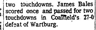 Just a friendly reminder that Bowser could not only tote the football, he could throw it too.  From the 9/25/1971 Knoxville News-Sentinel.  #CHSFootball #OneHeartbeat #JacketLegacy #CHSHistory