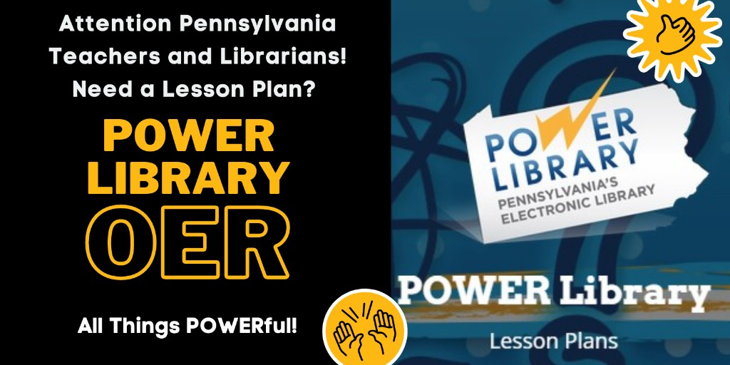 PA Teachers and Librarians looking for #lessonplans?  Look no further #POWERLibrary #OER Commons has high-quality, customizable plans that directly connect to #PAstandards.  Have a lesson plan to #share?  Join a working group and start contributing today!  ow.ly/bSJ150DeOUS