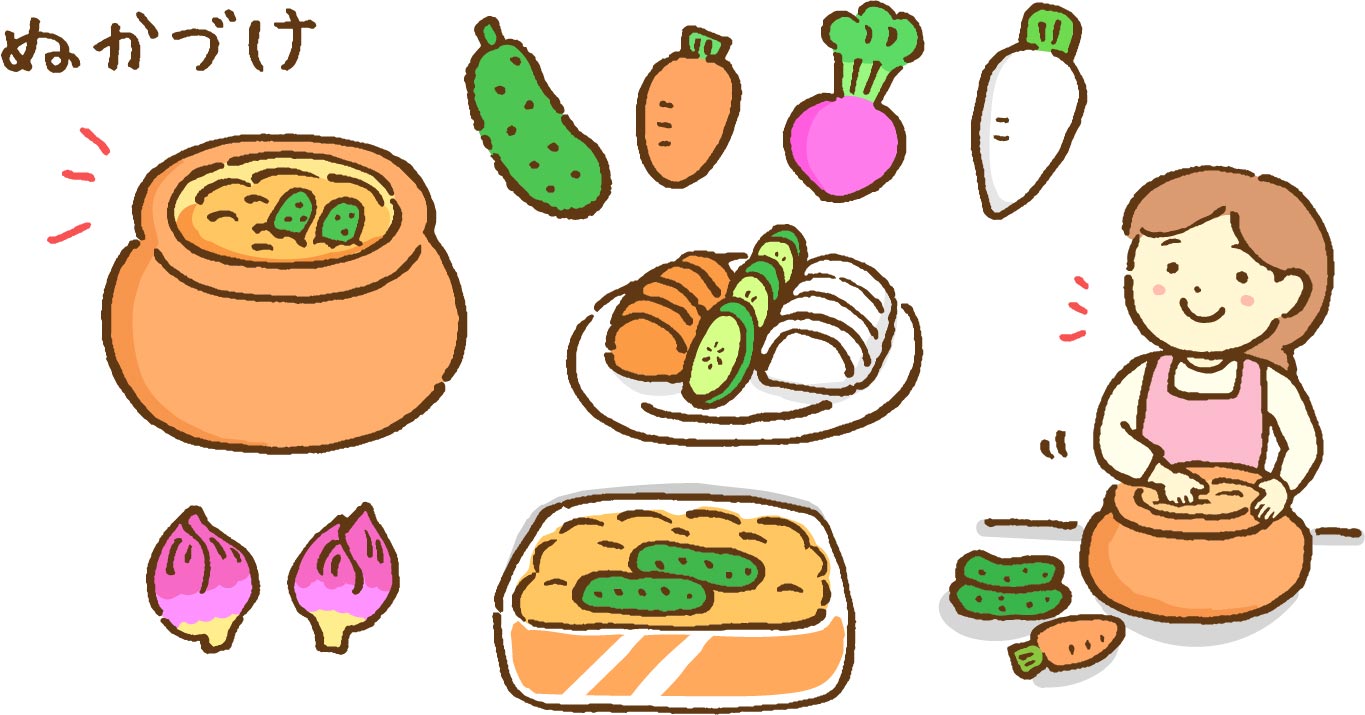 Acワークス株式会社 新着イラストからおすすめをピックアップ 今年初めて味噌作りをしたので手作り発酵食品が気になります 発酵食品は腸内環境が整うので良いらしいので皆様よかったら 乳酸菌で免疫力アップ T Co Qgep19scsn イラストac