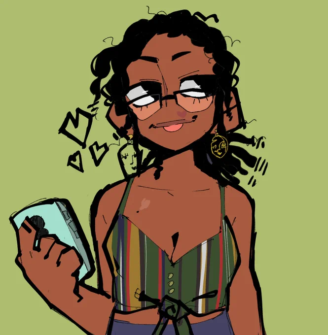quick self portrait b4 i go to bed or smth ^-^ 