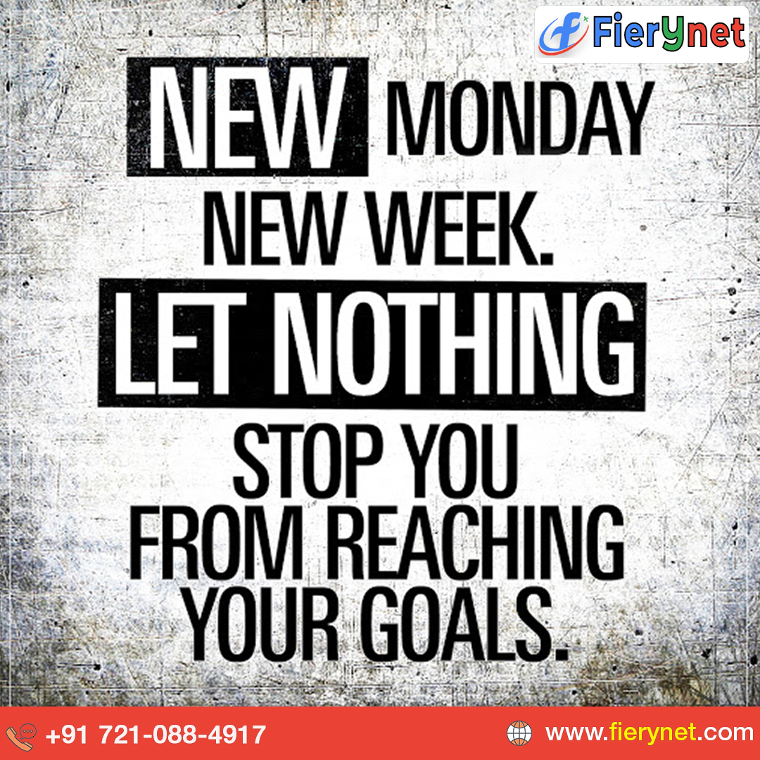 fierynet's tweet photo. New Monday New Week.
Let Nothing Stop You From Reaching Your Goals.
For regular updates you can follow us on our social media channels
https://t.co/PvSDmCjWhO
#motvation #MondayMorning #Fierynet #FierynetTechnology https://t.co/oKvRgqy7AN