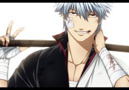 5. TOUAKO BOKUTO a wooden sword crafted from the bark of a 10,000 year old tree on an alien planet and used by Sakata Gintoki from Gintama. Although made from wood there's almost nothing he couldn't cut or break through like stone and iron walls, metal cannons and other swords.