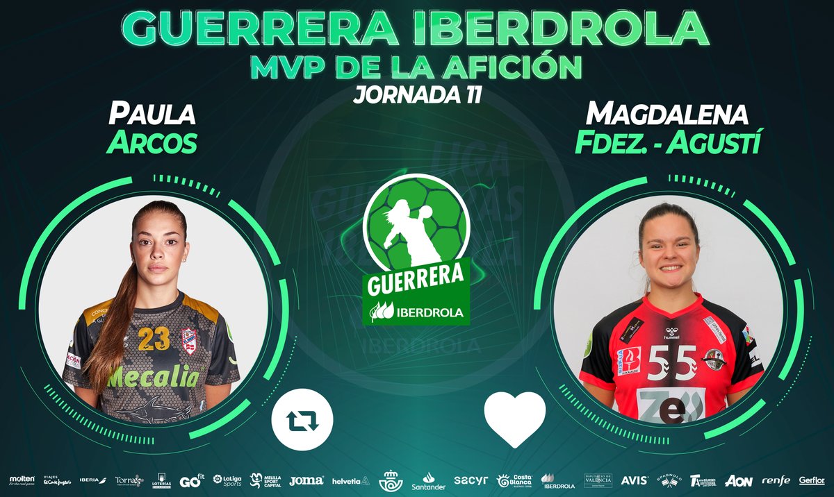 ⭐️ #GuerreraIberdrola - Jornada 11
 
🆚 @Atlguardes_ofic : <a href="/CbmZuazo/">Club Balonmano Zuazo</a>

♻️ RT: <a href="/PaulaArcos10/">Paula Arcos</a>
❤️ Me gusta: <a href="/Mada_Fernandez5/">21</a>