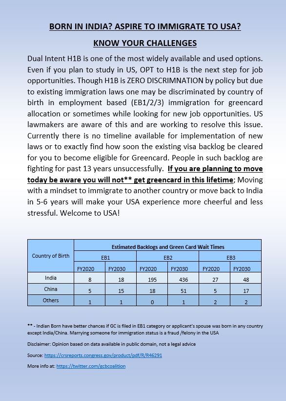 I am reaching out to requesting for help to create awareness amongst students who aspire to study abroad especially USA. Any new student or H1b coming to use today will not be able to get a greencard in their life due to existing laws. [THREAD]