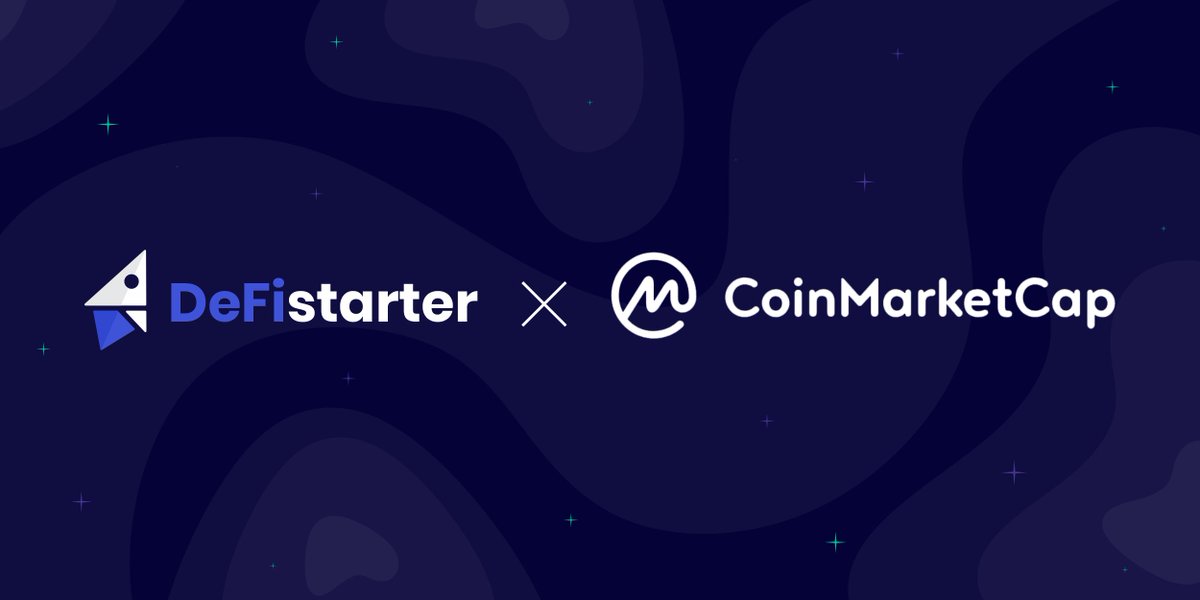 defistarter_io's tweet photo. Come see us on @CoinMarketCap, folks! Thanks for listing $DFST!
https://t.co/tJOA4F4vaw
#DeFiStarter #SafePoolOffering #DFST #Token #Listing #Cryptocurrency https://t.co/PmDETjDtJ8