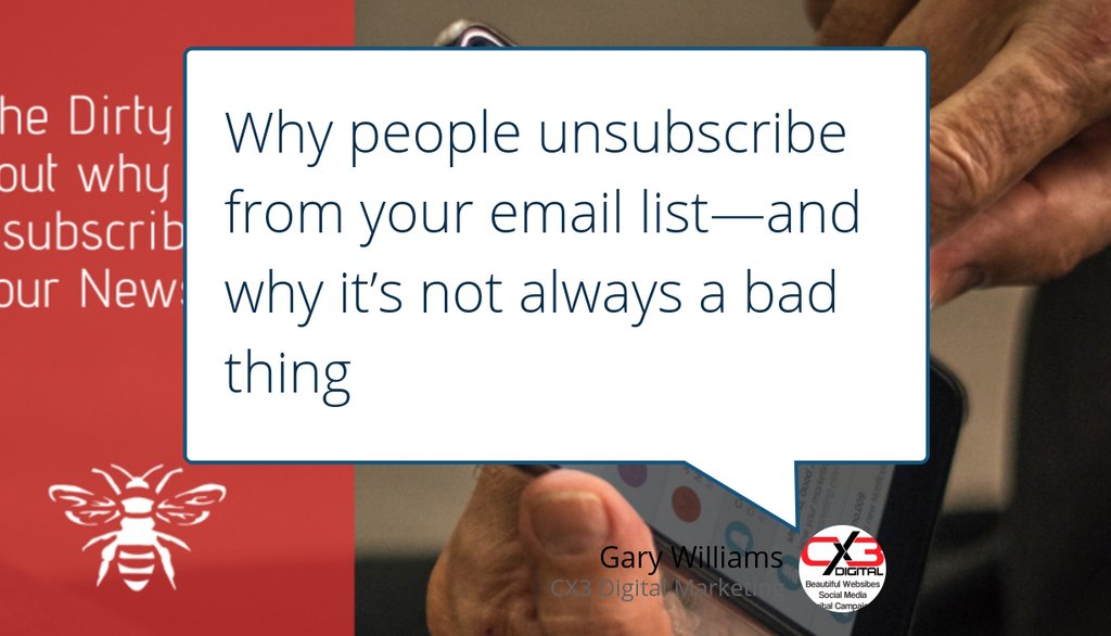 Why people unsubscribe from your email list—and why it’s not always a bad thing: bit.ly/2T1bDs1

#marketingautomation #Emailmarketing #ContentMarketing