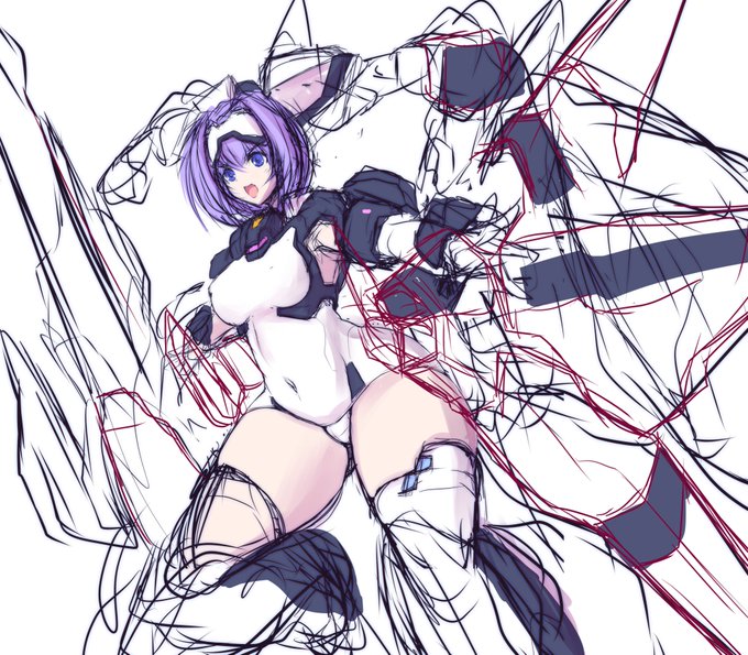 久しぶりにフル装備エグゼリカを描き中
エグゼリカ描くときは胸は盛らず、脚を盛るのさ。 